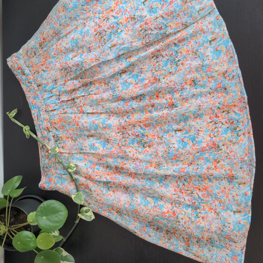 J. Crew | Soiree Silk Skirt in Waterlily Floral Size 0